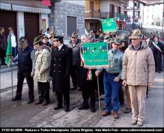 In primo piano il tenente Filippo Bentivogli e Sarti pres. ANA Bergamo